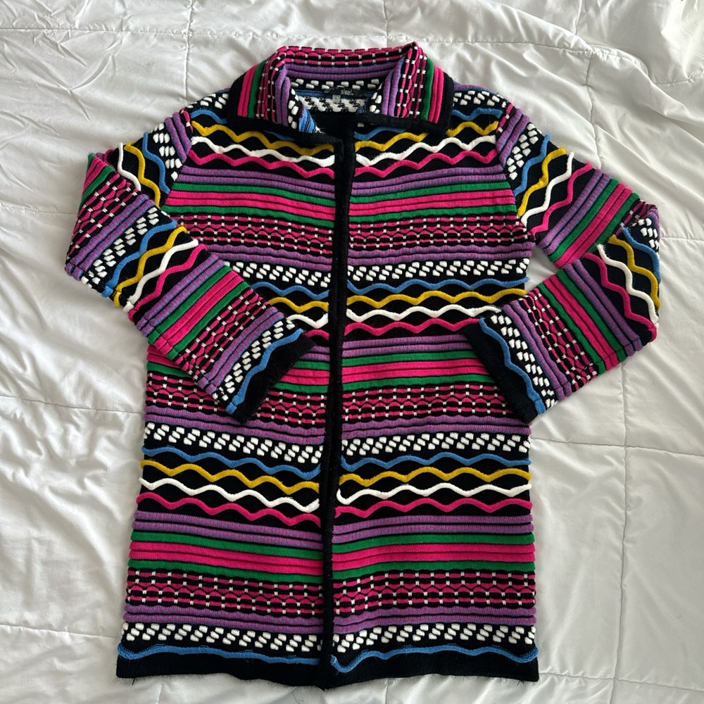 SIONI Open Front Long Cardigan bohemian Coogie Style sweater